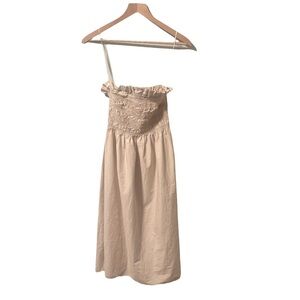 H&M smock topped dress in light beige size medium